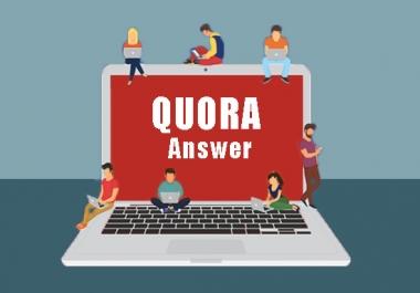 10 High quality Quora Answer for targeted Traffic