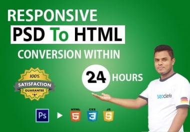 I will make psd to html fully Responsive
