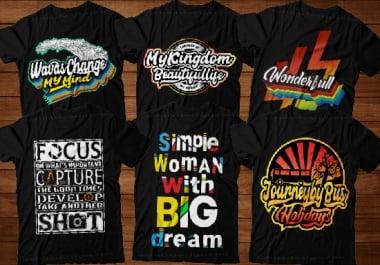 I will create eye catching custom t shirt design