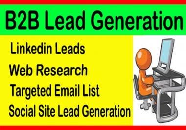 I will do b2b lead generation, Email List and web research
