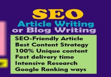 I Will Write a High-Quality ARTICLES or REWRITE