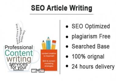 I will write Professional SEO Article on any topic