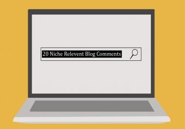 20 Niche Comments on High DA-PA Relevant Blogs