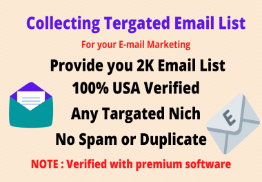 I will Collect 2000 country base E-mail list