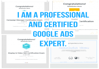 I Build and Manage Google Adwordss Campaign to get double results,  in less time.