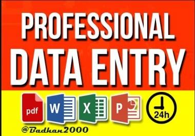 I will do online and offline data entry jobs