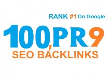I will do 100 high pr SEO backlinks for rank 1 on google