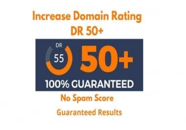 I will increase domain rating ahrefs DR 50 plus with high quality backlinks