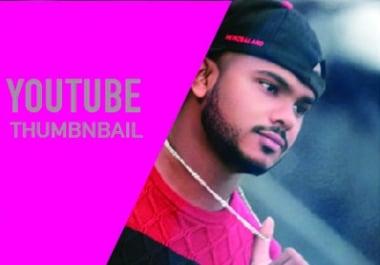 I will design a thumbnail for your youtube video