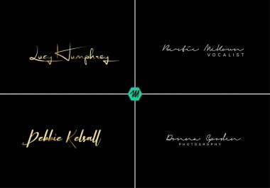I will design creative professional signature logo for you in 24 hours