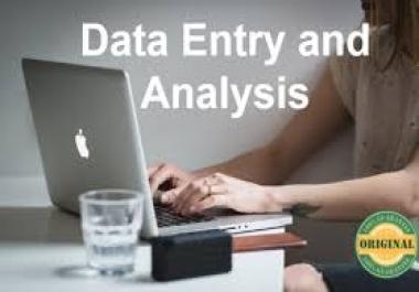 I will do data entry,  data analysis,  data cleaning,  copy paste & file conversion for you