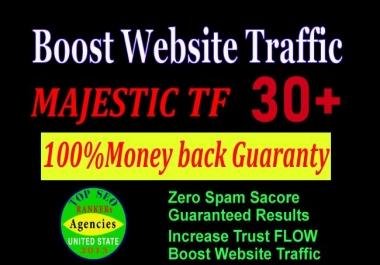 increase majestic trust flow 35 plus for boost web traffic