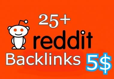 25 High Quality Reddit Backlinks