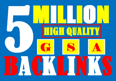 I will build 5 million gsa ser backlinks to increase ranking and index on google