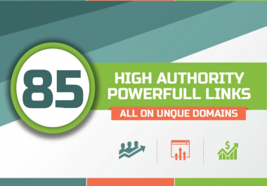 I will do 85 unique domain SEO backlinks on tf100 da100 sites