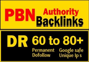 10 high quality white hat dofollow DR 60 to 80plus PBNs seo backlinks