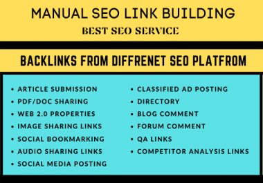 I provide 100+ SEO link building package
