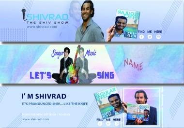 I will design professional youtube banner