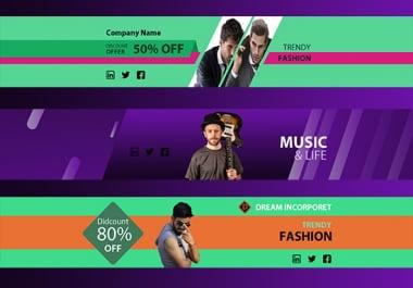 I will make creative professional youtube banner