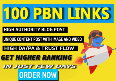 I will build 100 pbn backlinks with trust flow