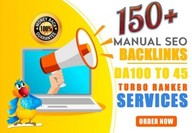 I will 150 SEO backlinks white hat manual service for google top ranking