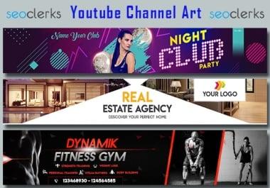 I will create youtube banner design