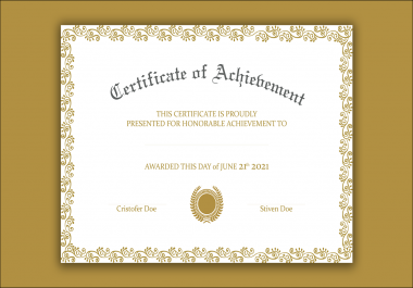 I Will design diversity of Certificate designs within 24 hours