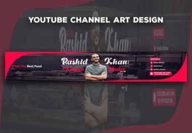 I will design Youtube banner for you in 19 hours