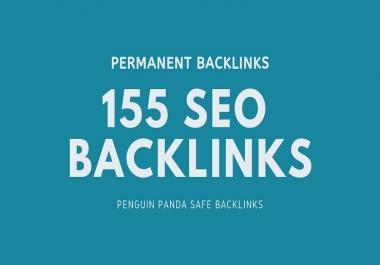 155 SEO backlinks white hat manual link building service for google top ranking