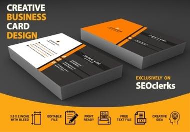 I will do attractive business card design.