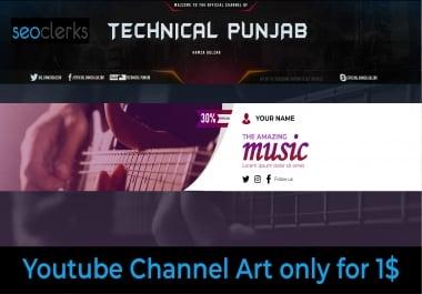 I will Design wonderful Youtube Banner
