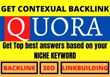 Promote your website with 50 HQ Contextual Quora answers