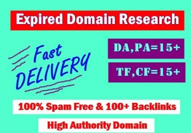 3 High quality expired domain Research With Powerful Metrics