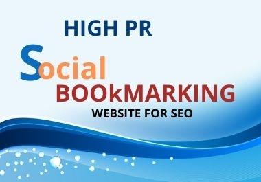 I will do 100 social bookmarking on high DA and PR sites manually for