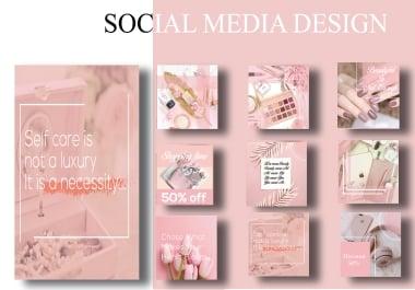 I wanna design 10 amazing Instagram posts and stories for you