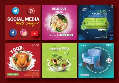 I will create Social Media Post designs for you