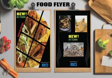 I will create restaurant menu,  food flyer or brochure