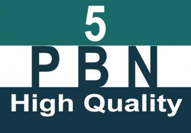 Create 5 High Quality Hompage PBN Backlinks