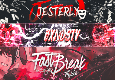 I will design a cool youtube banner and logo