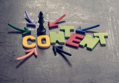 I will create SEO optimized content on various niche