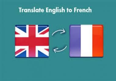 We will do a professional translation from English to French of Articles, documents and PDF files