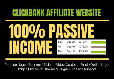 create clickbank affiliate site for passive income