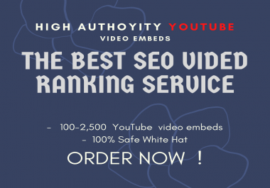 embed your youtube video in top web2 websites with the best seo video ranking