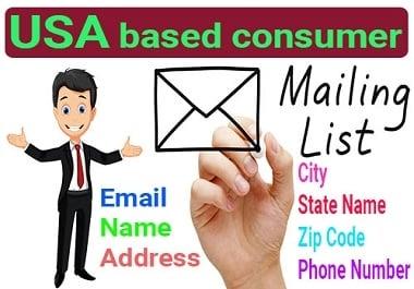 5000 USA Based Verified,  Clean and Active Consumer Email List for Email Marketing