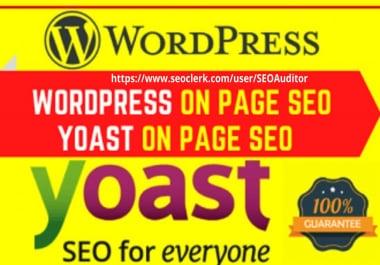 I will do WordPress Yoast SEO on page optimization for Google top ranking