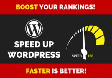 I will do WordPress website speed optimization and increase page speed for google ranking