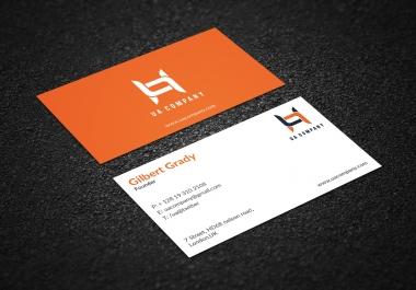 I will do corporate minimalist business card design within 24 hours