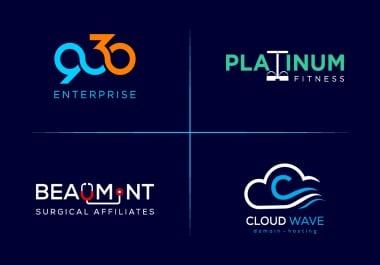 I will do Modern Minimalist,  Unique,  custom,  flat logo design for your business