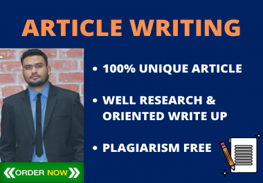 I Will Write 500 Words SEO optimize Unique Article