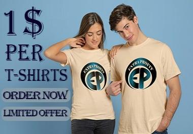 I will do an eye-catching,  customize and trendy t shirt design